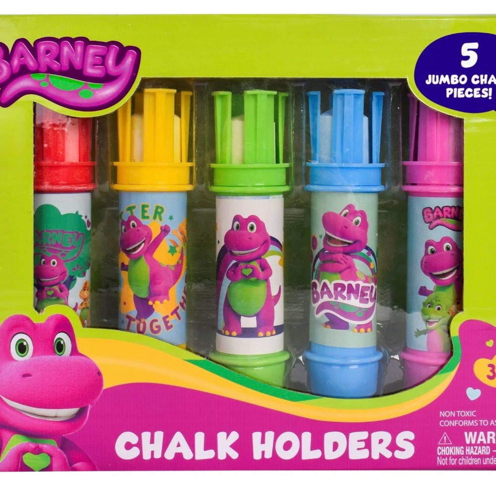 Barney Chalk Holders Set with chalk- Multicolor - Picture 1 of 6